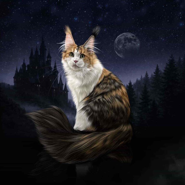 Black tortie Maine Coon queen Daenerys at Utah breeder serving western United States and Pacific Northwest